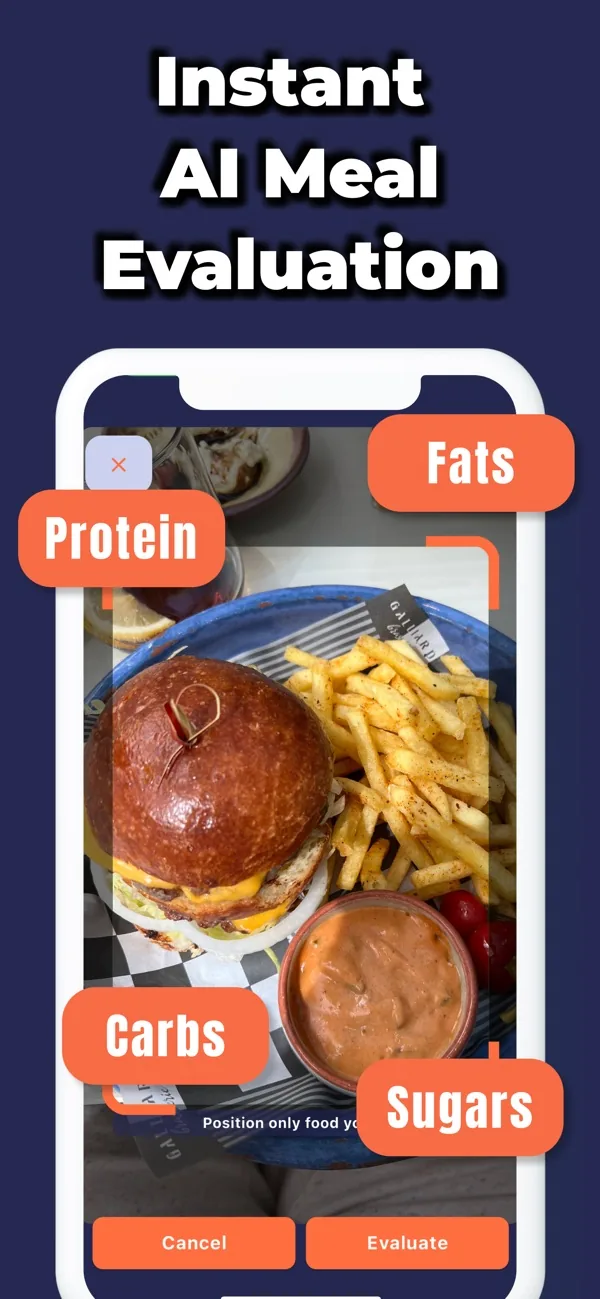 Screenshot illustrating: AI Photo Meal Scanning